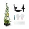 Black Garden Obelisk Trellis with Self-Drainage System Ideal for Climbing Plants